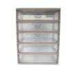 Megabox 5-Layered Medium Mini Drawer 34.5 x 25.5 x 40cm (MG-168S-5L) - Stone Grey Cheap