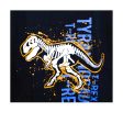 Kidscapade B Short Sleeves T-Shirt with Skeletal T-Rex Print - Navy Blue on Sale