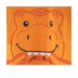 Kidscapade B Short Sleeves T-Shirt with Dinosaur Face Print - Blazing Orange Fashion