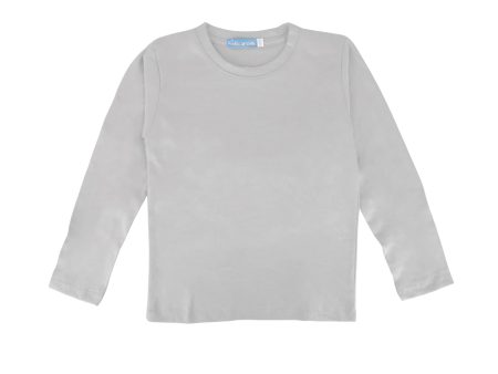 Kidscapade B Round Neck Plain Long Sleeves - Light Gray For Sale