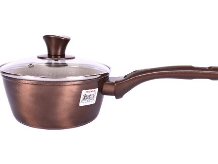 Cuisson Espresso Collection Brown Saucepan 18cm with Glass Lid Fashion