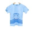 Kidscapade B Short Sleeves T-Shirt with Dinosaur Face Print - Blue For Discount