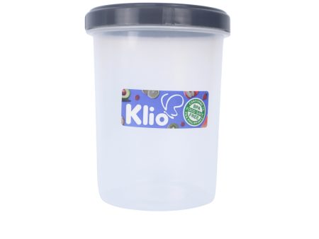 Klio Round Tall Clear Canister 240ml with Lid 7 x 7 x 10cm Discount