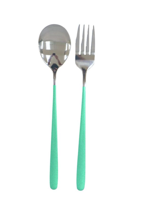 Landmark Stainless Spoon & Fork Colored Handle in Assorted Colored Box Discount