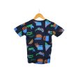 JKC Short Sleeves T-shirt with Laugh Happy Day Print - Navy Blue Online Hot Sale