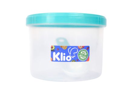 Klio Round Short Clear Canister 400ml with Lid and Scooper 10 x 10 x 8cm Cheap