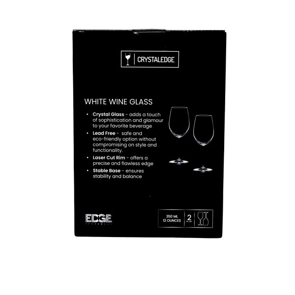 Edge 2-piece White Wine Glass 350ml in a Gift Box For Discount