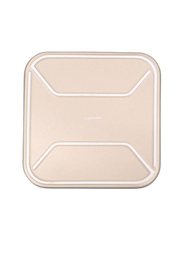 Cuisson Large Square Ceramic Plate with Gold Rim 21 x 21 x 3cm Online now