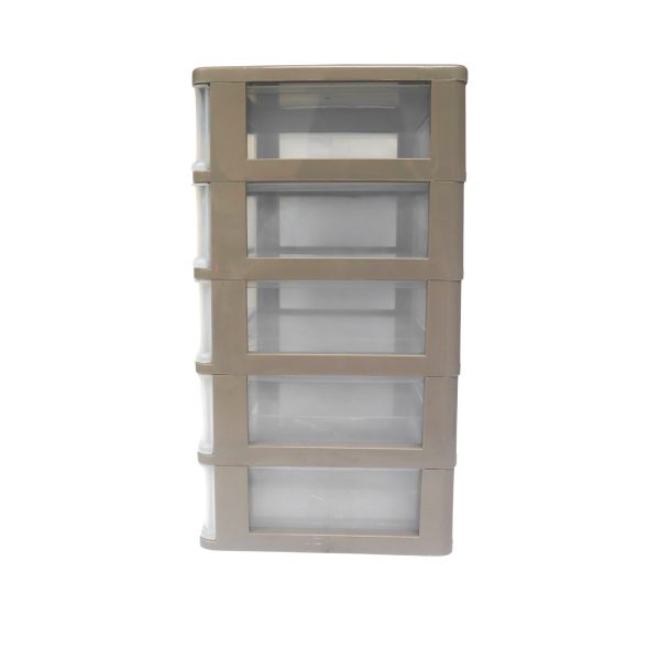 Megabox 5-Layered Medium Mini Drawer 34.5 x 25.5 x 40cm (MG-168S-5L) - Stone Grey Cheap