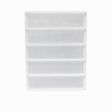 Megabox 5-Layered Medium Mini Drawer 34.5 x 25.5 x 40cm (MG-168S-5L) - White For Cheap