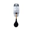 Edge Black Silicone Slotted Wood Solid Spoon with Silicone Handle Online