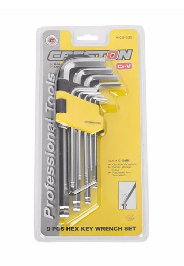 9piece Ball Drive Long Arm Hex Key Wrench Set Supply